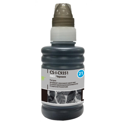 -/ Чернила Cactus CS-I-C9351 черный 100мл для HP DJ 3920/3940/D1360/D1460/D1470/D1560/D2330/D2430/D2460