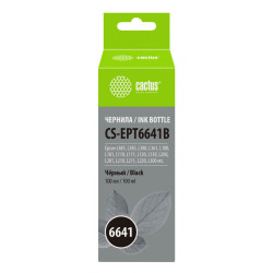 -/ Чернила Cactus CS-EPT6641B T6641 черный 100мл для Epson L100/L110/L120/L132/L200/L210/L222/L300/L312