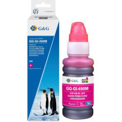 Чернила G&G GG-GI-490M GI-490  пурпурный, 70 мл, для Canon PIXMA G1400/G2400/G3400/G4400