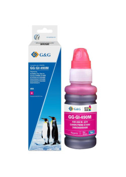 Чернила G&G GG-GI-490M GI-490  пурпурный, 70 мл, для Canon PIXMA G1400/G2400/G3400/G4400