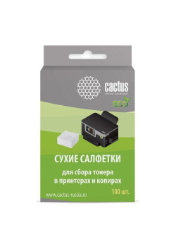 Салфетки Cactus CS-P2003E для сбора тонера 100шт сухих