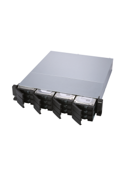 Полка расширения сетевого хранилища без дисков/ SMB QNAP TL-R1200S-RP SATA 6GB/s JBOD storage enclosure, 12-tray 3,5