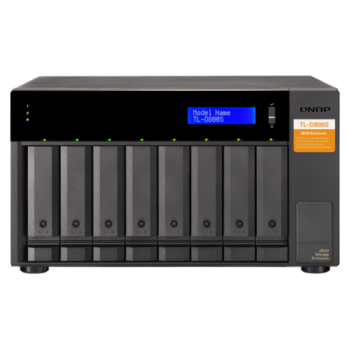 Полка расширения сетевого хранилища без дисков/ SMB QNAP TL-D800S SATA expansion enclosure, 8-tray 3,5 Полка расширения сетевого хранилища без дисков/ SMB QNAP TL-D800S SATA expansion enclosure, 8-tray 3,5