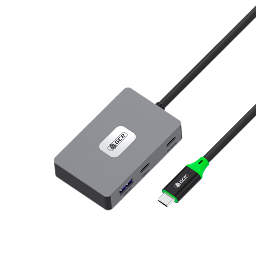 GCR PRO Док-станция 5в1 USB-C HUB на 3*USB3.0(USB 3.2 Gen 1) 5Gbps + 2*Type-C PD 100W/OTG