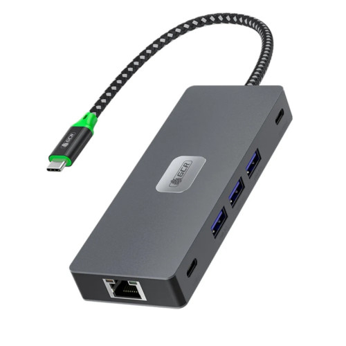 GCR PRO Док-станция 10в1 USB-C HUB на 3*USB3.0(USB 3.2 Gen 1) 5Gbps + 2*Type-C PD 100W + 2*HDMI 4K + RJ45 1000Mbps + TF/SD GCR PRO Док-станция 10в1 USB-C HUB на 3*USB3.0(USB 3.2 Gen 1) 5Gbps + 2*Type-C PD 100W + 2*HDMI 4K + RJ45 1000Mbps + TF/SD