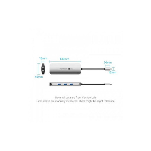 Мультифункциональный хаб Vention USB Type C 8 в 1 Мультифункциональный хаб Vention USB Type C 8 в 1
