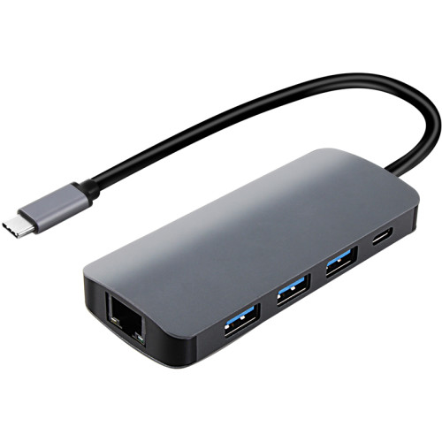 Кабель-адаптер/ Кабель-адаптер USB3.1 Type-CM-->HDMI 4K*60Hz +3USB3.1(10Гбс)+RJ45+TF+SD+PD VCOM <CU4641>