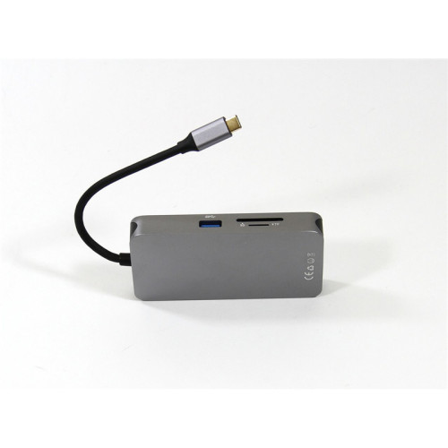 Кабель-адаптер/ Кабель-адаптер USB3.1 Type-CM-->HDMI+RJ45+4*USB3.0+SD+TF+PD charging, Aluminum Shell, VCOM <CU431M>