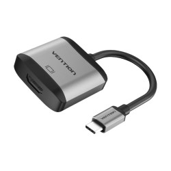 Мультимедиа конвертер Vention USB Type C M/HDMI F, серый