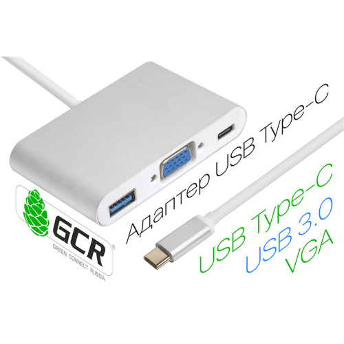 Greenconnect переходник USB Type C -> VGA + USB 3.0 + Type C Greenconnect переходник USB Type C -> VGA + USB 3.0 + Type C