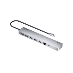 Многопортовая док-станция 11-в-1 с портом USB-C и функцией сквозной передачи питания (Power Pass-Through)/ USB-C  Multiport with PD