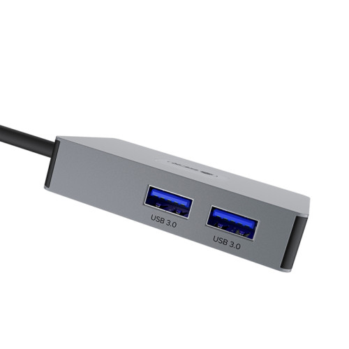 GCR PRO Док-станция 5в1 USB-C HUB на 3*USB3.0(USB 3.2 Gen 1) 5Gbps + 2*Type-C PD 100W/OTG