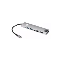 Aдаптер/ Aдаптер Type-Cm -->HDMI A(f) 4K@30Hz+USB3.0+USB2.0+RJ45+TF+CD+PD,VCOM, Alum Shell, VCOM<CU4351>