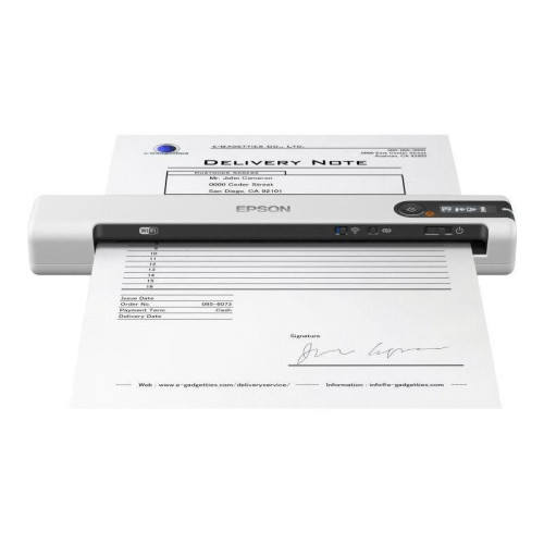 Сканер протяжный Epson WorkForce DS-80W, A4, CIS, 15 стр./мин