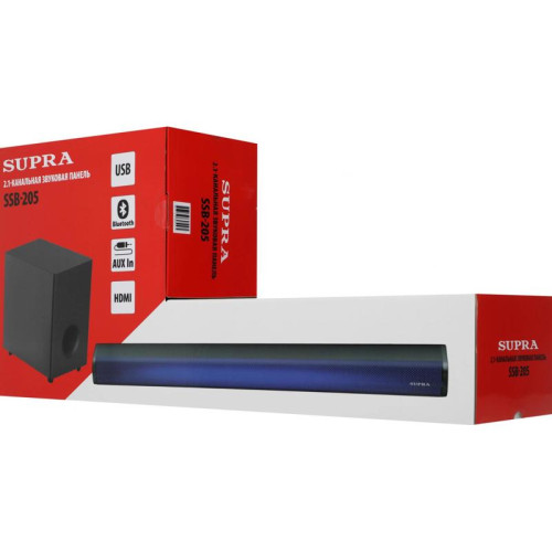 Саундбар/ Саундбар Supra SSB-205 2.1 40Вт+60Вт черный