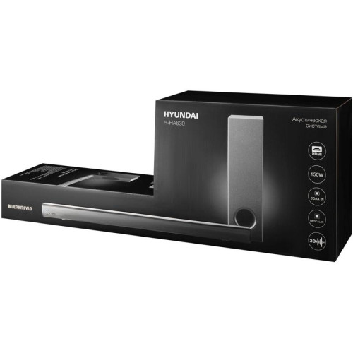 Саундбар/ Саундбар Hyundai H-HA630 2.1 50Вт+100Вт черный