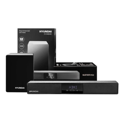 Саундбар/ Саундбар Hyundai H-HA640 2.1 60Вт+90Вт черный