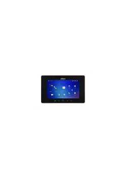 Монитор видеодомофона IP 7 дюймовый возможность просмотра IP камер черный 1024x600 емкостный сенсорный экран, Карты памяти до 32Гб, Питание: DC 12В/PoE(802.3af), Питание: DC 12V PoE