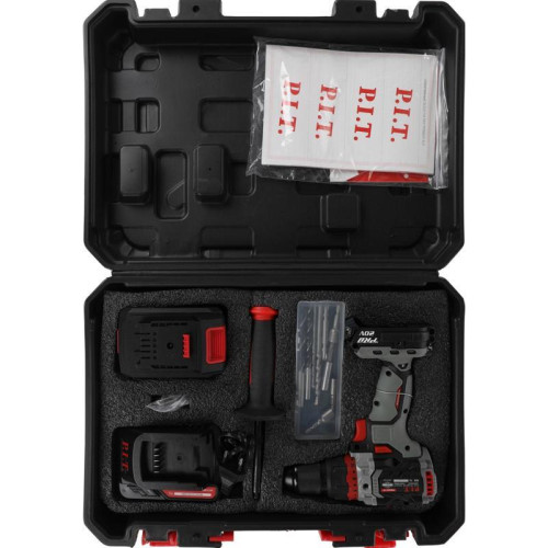 Дрель-шуруповерт P.I.T. PSB20H-13D/3 аккум. патрон:быстрозажимной (кейс в комплекте)