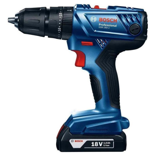 Дрель-шуруповерт Bosch GSB 180-LI аккум. патрон:быстрозажимной (кейс в комплекте) (06019F8307)