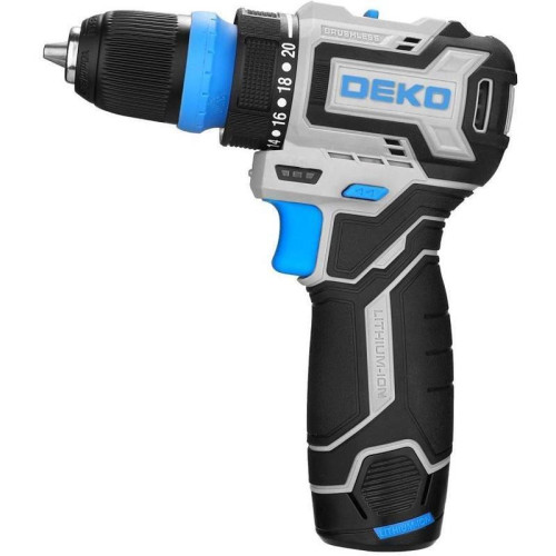 Дрель-шуруповерт Deko Loner 12V Pro аккум. патрон:быстрозажимной (кейс в комплекте) (085-1121)