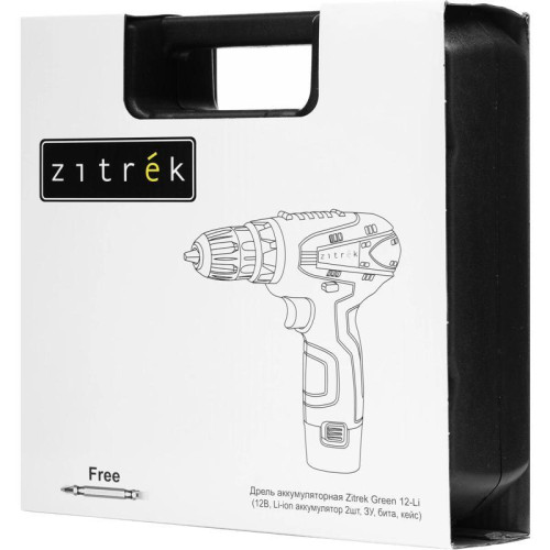 Дрель-шуруповерт Zitrek Green 12-Li аккум. патрон:быстрозажимной (кейс в комплекте) (063-4072)