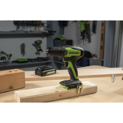 Дрель-шуруповерт Greenworks GD24DD35 аккум. патрон:быстрозажимной (3704007)
