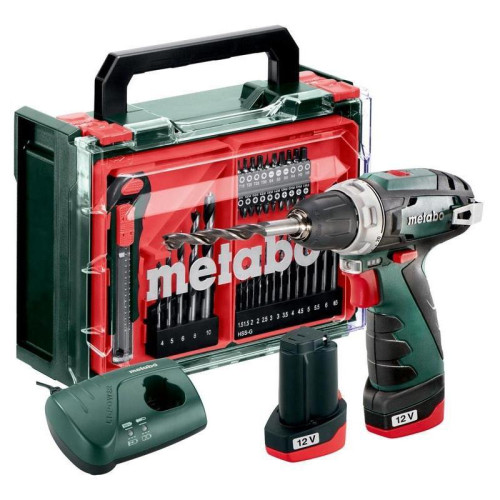 Дрель-шуруповерт Metabo Powermaxx BS Basic Set аккум. патрон:быстрозажимной (кейс в комплекте) (600080710)