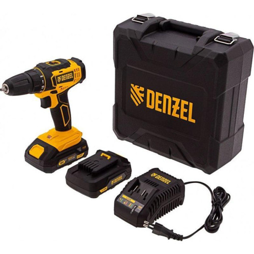Дрель-шуруповерт Denzel CDL-18-02BM 1200Вт аккум. патрон:быстрозажимной (кейс в комплекте) (26116)