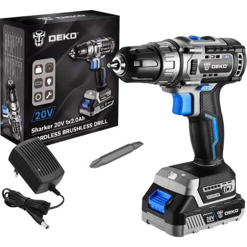 Дрель-шуруповерт Deko Sharker 20V аккум. патрон:быстрозажимной (063-4037) Дрель-шуруповерт Deko Sharker 20V аккум. патрон:быстрозажимной (063-4037)