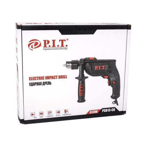 Дрель ударная P.I.T. PSB13-C6 650Вт ключевой реверс
