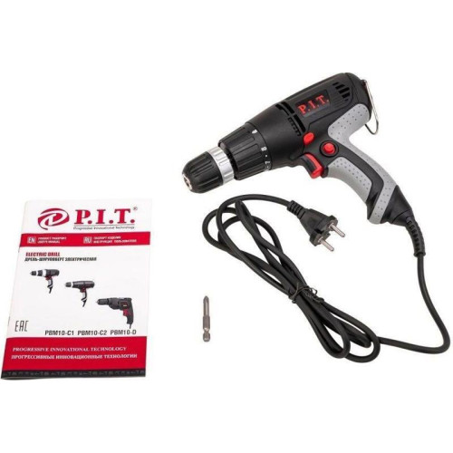 Дрель-шуруповерт P.I.T. PBM10-C 550Вт патрон:быстрозажимной