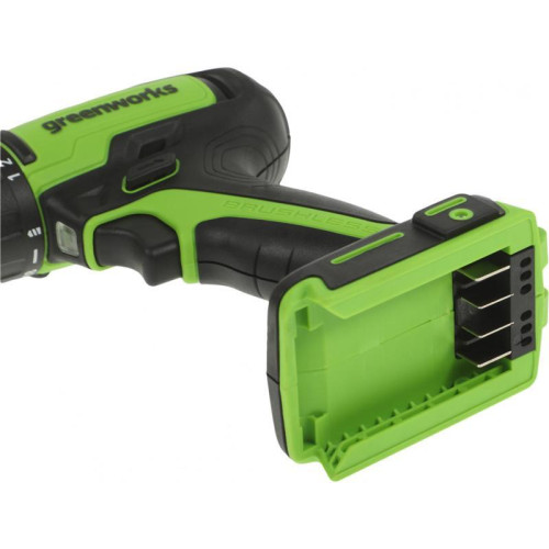 Дрель-шуруповерт Greenworks GD24DD35 аккум. патрон:быстрозажимной (3704007)