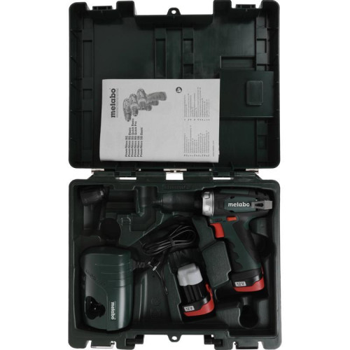 Дрель-шуруповерт Metabo Powermaxx BS Basic Set с набором оснастки аккум. патрон:быстрозажимной (кейс в комплекте) (600080880)