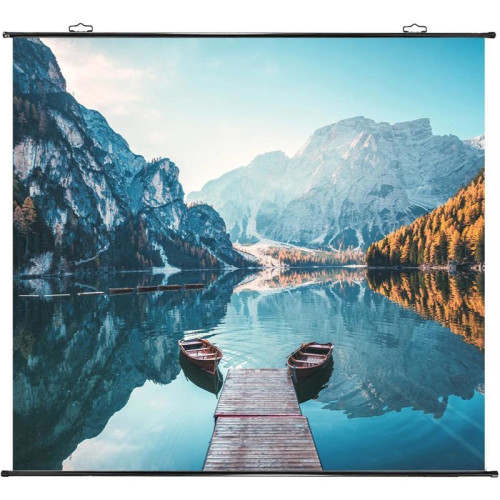 Экран Cactus 180x180см Map type CS-PSRM-180x180-BK 1:1 настенно-потолочный рулонный черный