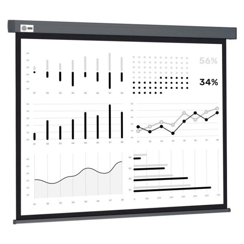 Экран Cactus 180x180см Wallscreen CS-PSW-180X180-SG 1:1 настенно-потолочный рулонный серый