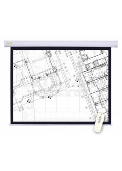 Экран Cactus 180x180см Motoscreen CS-PSM-180x180 1:1 настенно-потолочный рулонный (моторизованный привод)