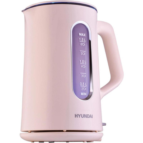 Чайник электрический Hyundai HYK-G8888 1.5л. 1700Вт кремовый/прозрачный корпус: стекло