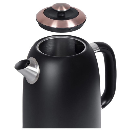 Чайник электрический Hyundai HYK-S4501 1.7л. 2200Вт черный/бронзовый корпус: металл/пластик