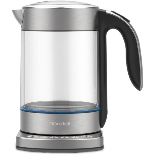 Чайник электрический Rondell RDE-WK888 1.5л. 2200Вт серебристый/прозрачный корпус: стекло