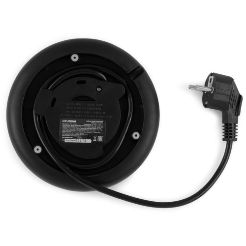 Чайник электрический Hyundai HYK-G3803 1.7л. 2200Вт черный/серебристый корпус: стекло