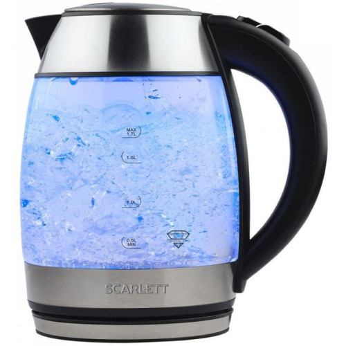 Чайник электрический Scarlett SC-EK27G94 1.7л. 2200Вт нержавеющая сталь корпус: стекло/металл (EK27G94)