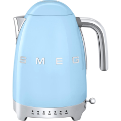 Стиль 50-х г., чайник электрический, 1.7 л , 2400 Вт, корпус из нержавеющей стали, регулировка температуры, голубой