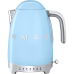 Стиль 50-х г., чайник электрический, 1.7 л , 2400 Вт, корпус из нержавеющей стали, регулировка температуры, голубой Стиль 50-х г., чайник электрический, 1.7 л , 2400 Вт, корпус из нержавеющей стали, регулировка температуры, голубой