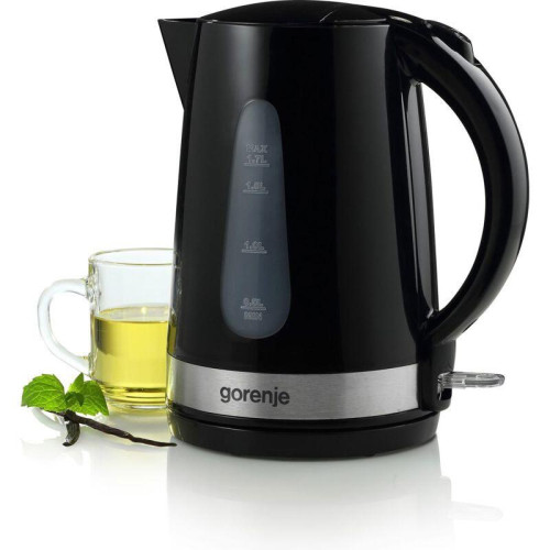 Чайник Gorenje K17BK Чайник Gorenje, мощность 2200 Вт, объем 1.7 л, индикатор работы, шкала уровня воды, защита от перегрева, цвет черный