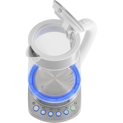 Чайник электрический Vitek VT-WK1031 1.7л. 2200Вт белый/серебристый корпус: стекло/металл/пластик