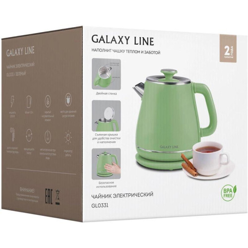Чайник электрический Galaxy Line GL 0331 1.8л. 2200Вт зеленый корпус: пластик (ГЛ0331ЛЗЕЛ) Чайник электрический Galaxy Line GL 0331 1.8л. 2200Вт зеленый корпус: пластик (ГЛ0331ЛЗЕЛ)