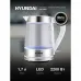 Чайник электрический Hyundai HYK-G5506 1.7л. 2200Вт черный/серебристый корпус: стекло Чайник электрический Hyundai HYK-G5506 1.7л. 2200Вт черный/серебристый корпус: стекло