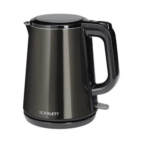 Чайник электрический Scarlett SC-EK21S58 1л. 1200Вт черный корпус: металл/пластик