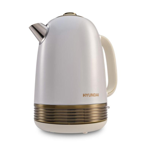 Чайник электрический Hyundai HYK-S4500 1.7л. 2200Вт жемчужный/золотистый корпус: металл/пластик